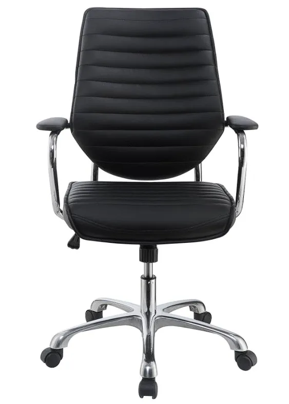 Chase High Back Office Chair Black and Chrome