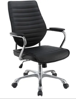 Chase High Back Office Chair Black and Chrome