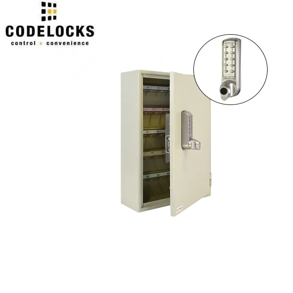 CodeLocks - Key Secure Extra Security Padlock Cabinet w/ CL2255 - Medium Duty - Electronic Lock - Tubular Mortise Latch - Key Override - Optional Lock Prep - Optional Storage