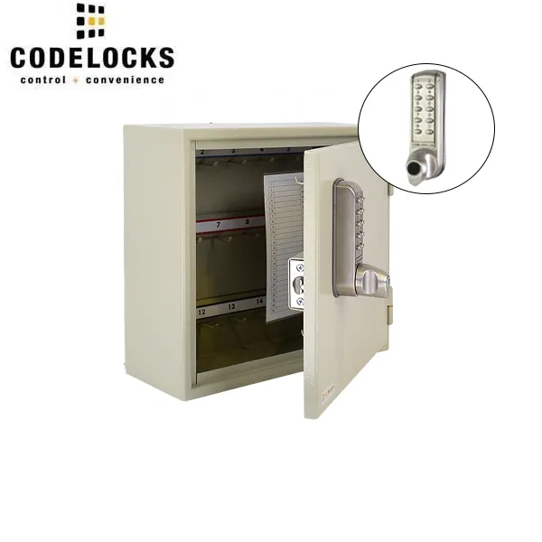 CodeLocks - Key Secure Extra Security Padlock Cabinet w/ CL2255 - Medium Duty - Electronic Lock - Tubular Mortise Latch - Key Override - Optional Lock Prep - Optional Storage