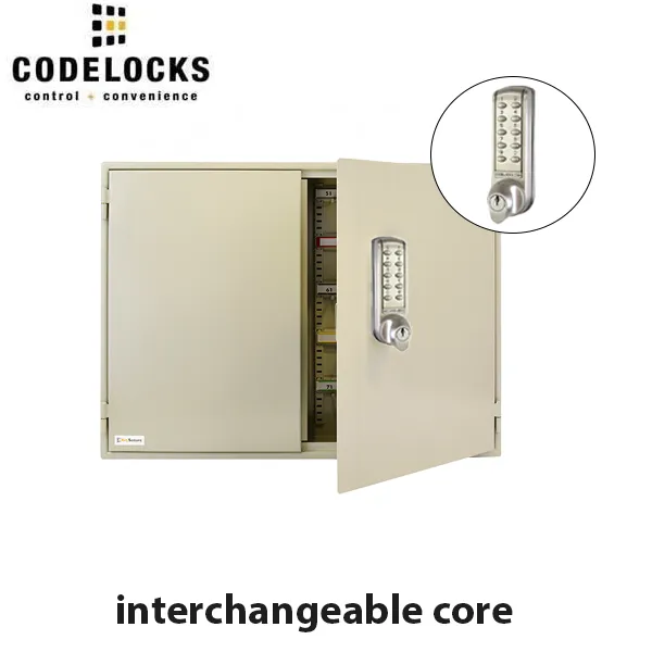 CodeLocks - Key Secure Extra Security Padlock Cabinet w/ CL2255 - Medium Duty - Electronic Lock - Tubular Mortise Latch - Key Override - Optional Lock Prep - Optional Storage