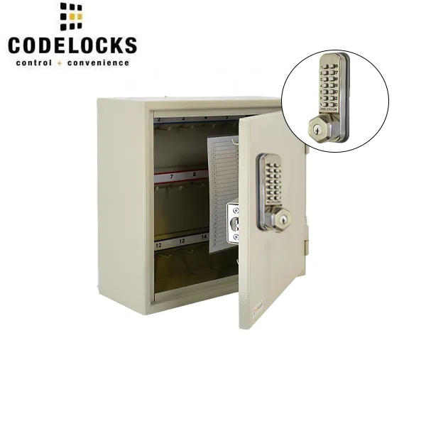 CodeLocks - Key Secure Extra Security Padlock Cabinet w/ CL255 - Mechanical Lock - Tubular Latch - Optional Cabinet Storage