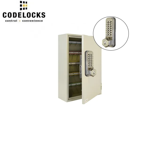 CodeLocks - Key Secure Extra Security Padlock Cabinet w/ CL255 - Mechanical Lock - Tubular Latch - Optional Cabinet Storage