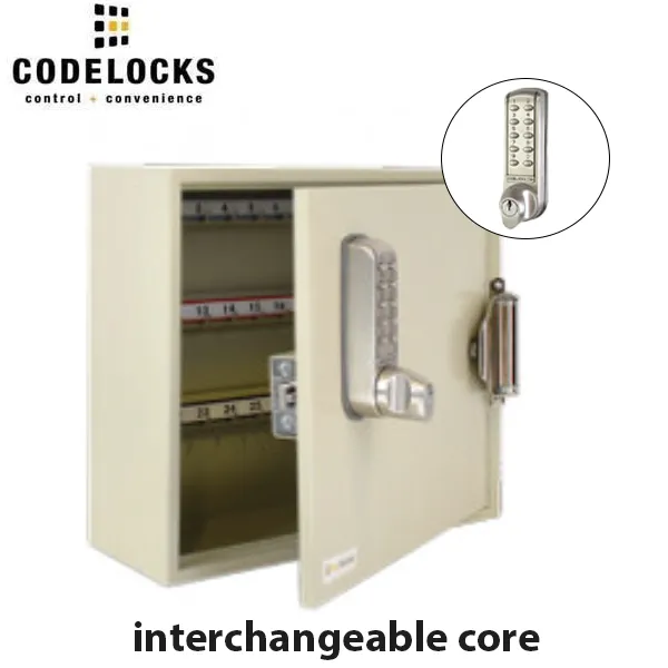 CodeLocks - Key Secure Hook Key Cabinet w/ CL2255 - Electronic Lock - Tubular Mortise Latch - Optional Size - Optional Lock Prep