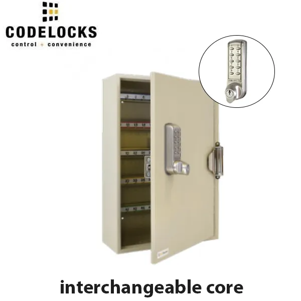 CodeLocks - Key Secure Hook Key Cabinet w/ CL2255 - Electronic Lock - Tubular Mortise Latch - Optional Size - Optional Lock Prep