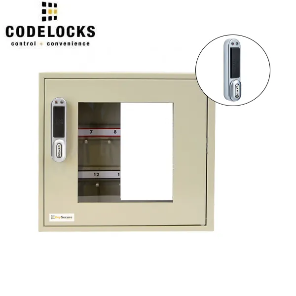 CodeLocks - Key Secure View Padlock Cabinet w/ KL1000 - Portable - RFID - Keyless Access - Private & Public Function - Master & User - Optional Cabinet Size