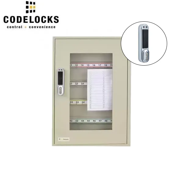 CodeLocks - Key Secure View Padlock Cabinet w/ KL1000 - Portable - RFID - Keyless Access - Private & Public Function - Master & User - Optional Cabinet Size