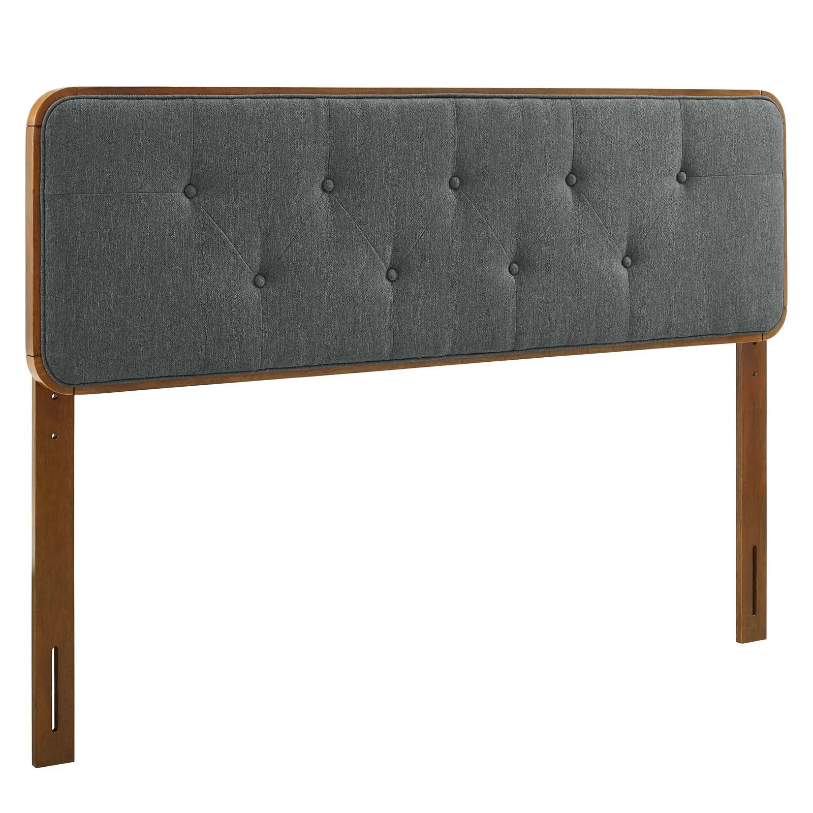 Collins Tufted Fabric and Wood Headboard