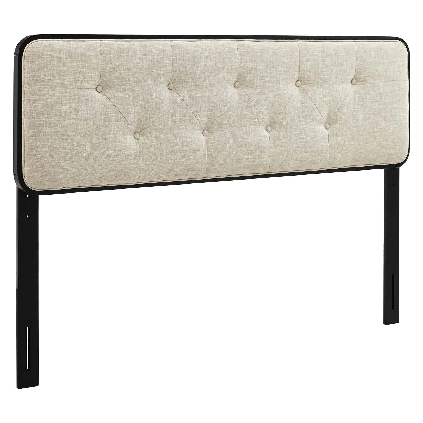 Collins Tufted Fabric and Wood Headboard