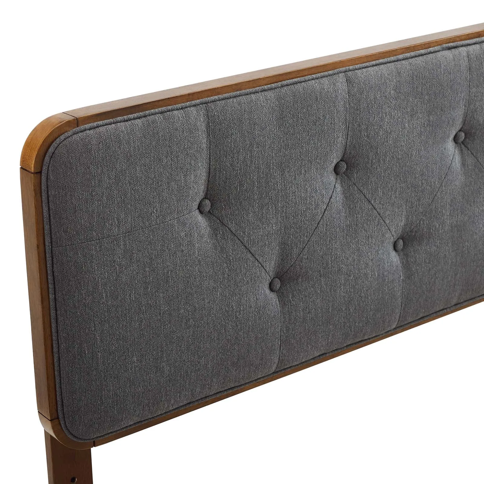 Collins Tufted Fabric and Wood Headboard