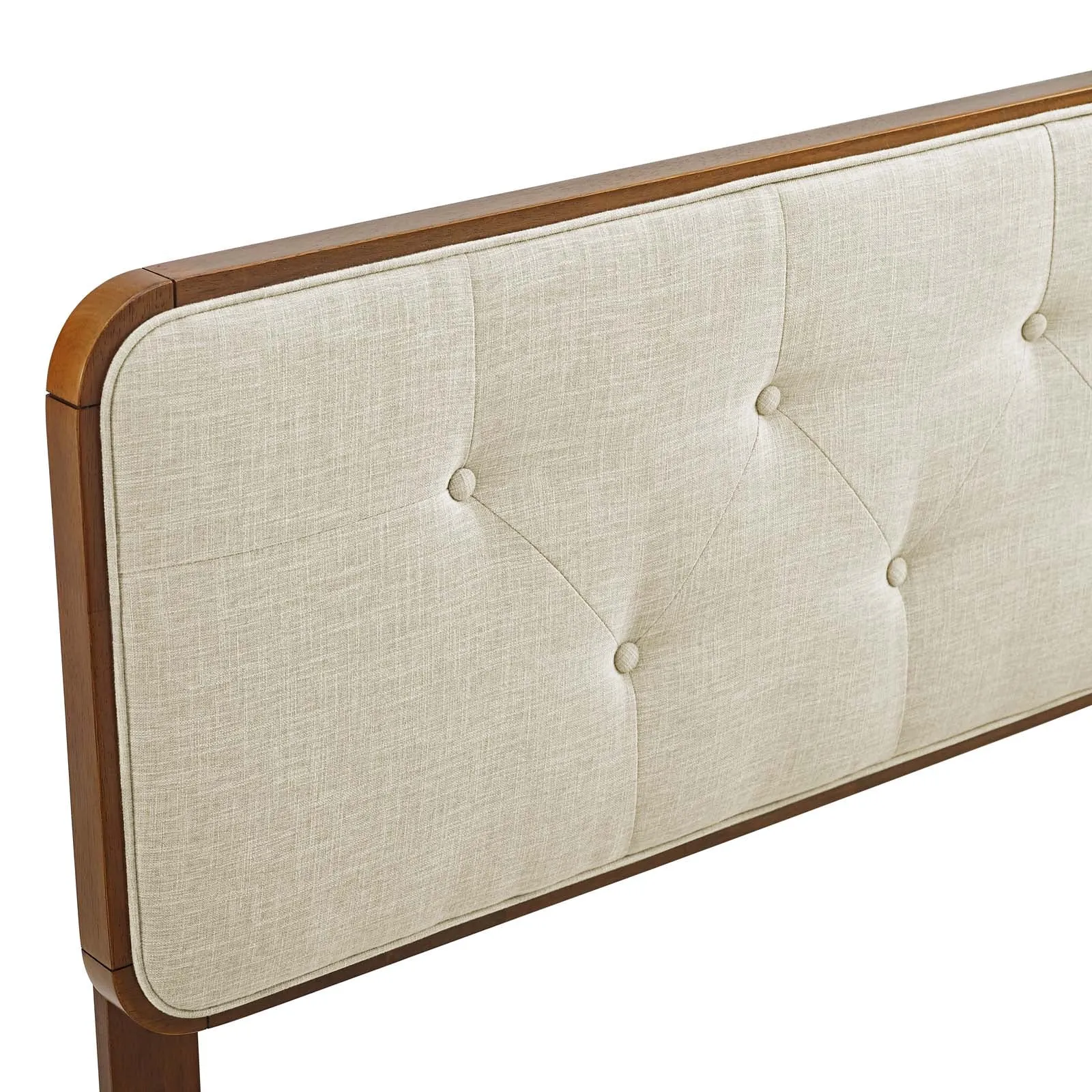 Collins Tufted Fabric and Wood Headboard