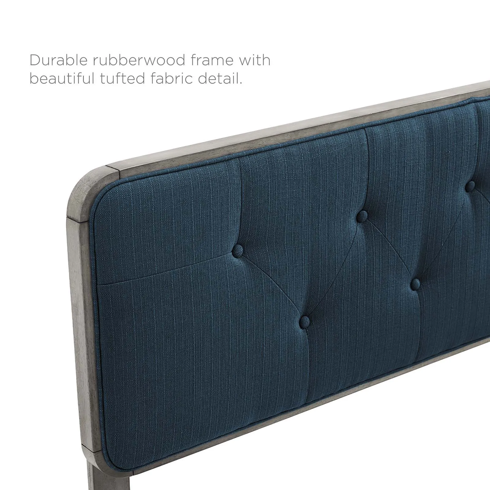 Collins Tufted Fabric and Wood Headboard