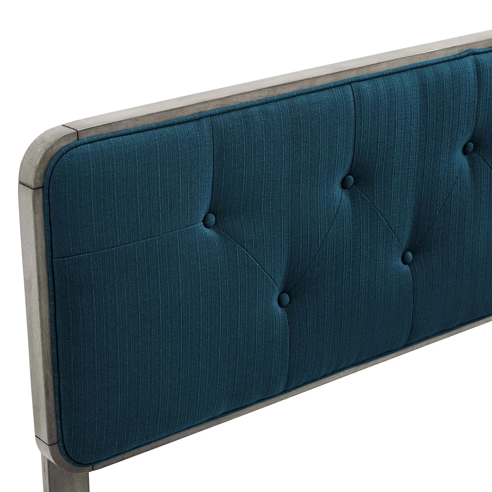 Collins Tufted Fabric and Wood Headboard