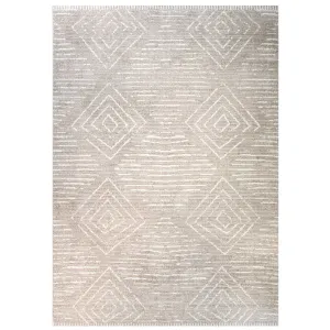 Cosy Soft Diamond Beige Moroccan Berber Bedroom Rug