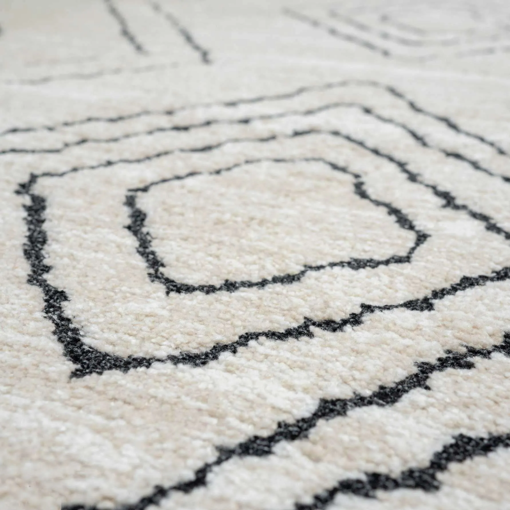 Cosy Soft Underfoot Cream Moroccan Berber Runner Rug