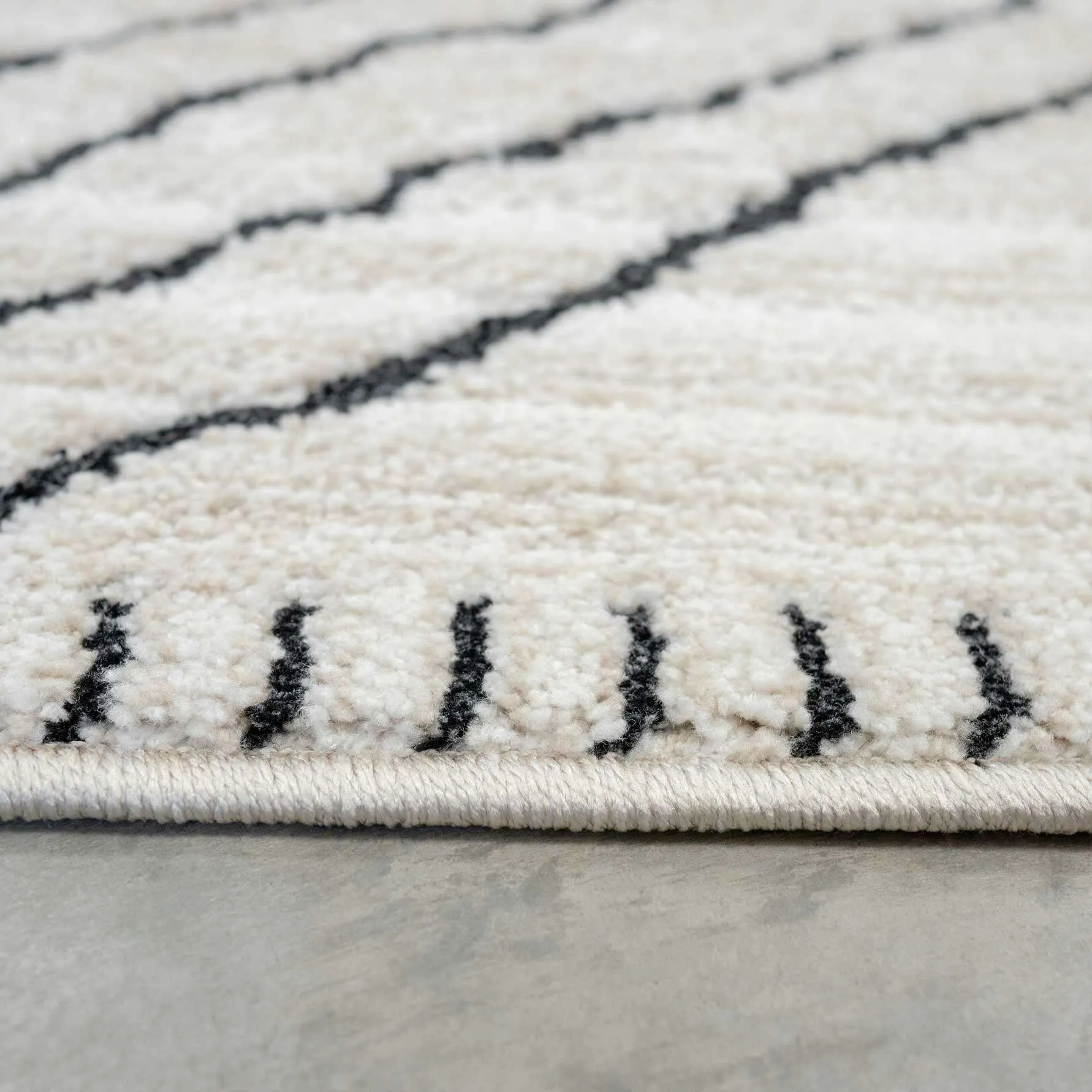 Cosy Soft Underfoot Cream Moroccan Berber Runner Rug