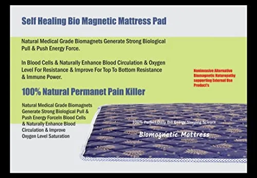 Cotton Double Bio Magnetic Mattress Protectors (5x6 feet) Blue