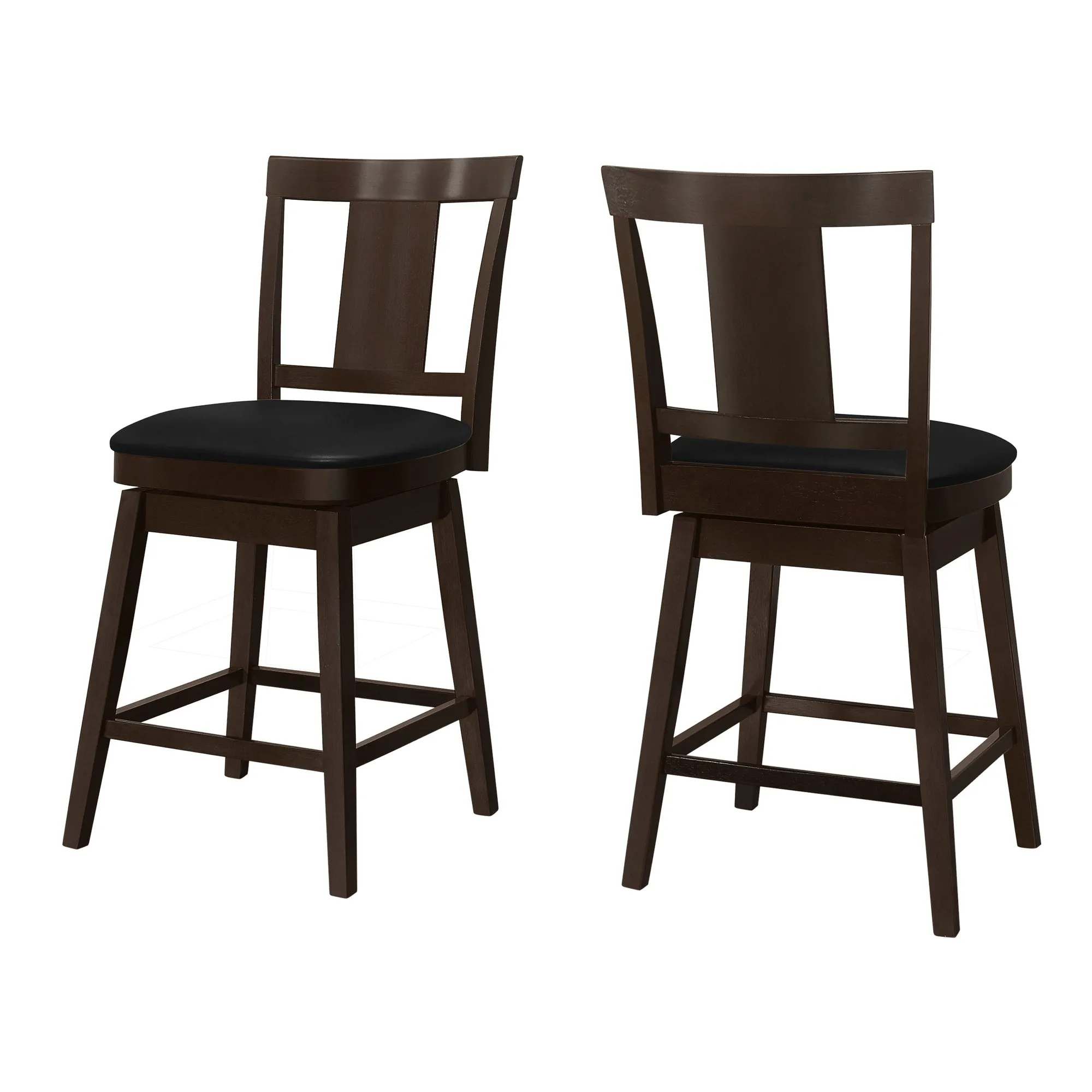 Counter-Height Stool / 39"H / Espresso / Swivel - Set of 2