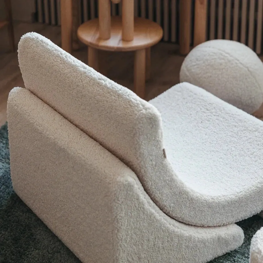 Cream White Moon Chair