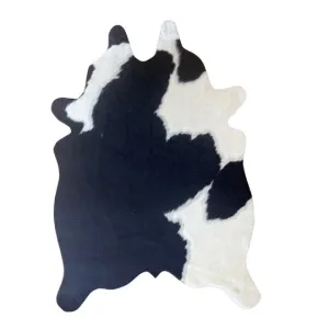 Cutout Cowhide Mini Rugs - Black and White