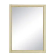 DECOLAV Jordan 24"W x 32"H Antique White Rectangular Bathroom Mirror