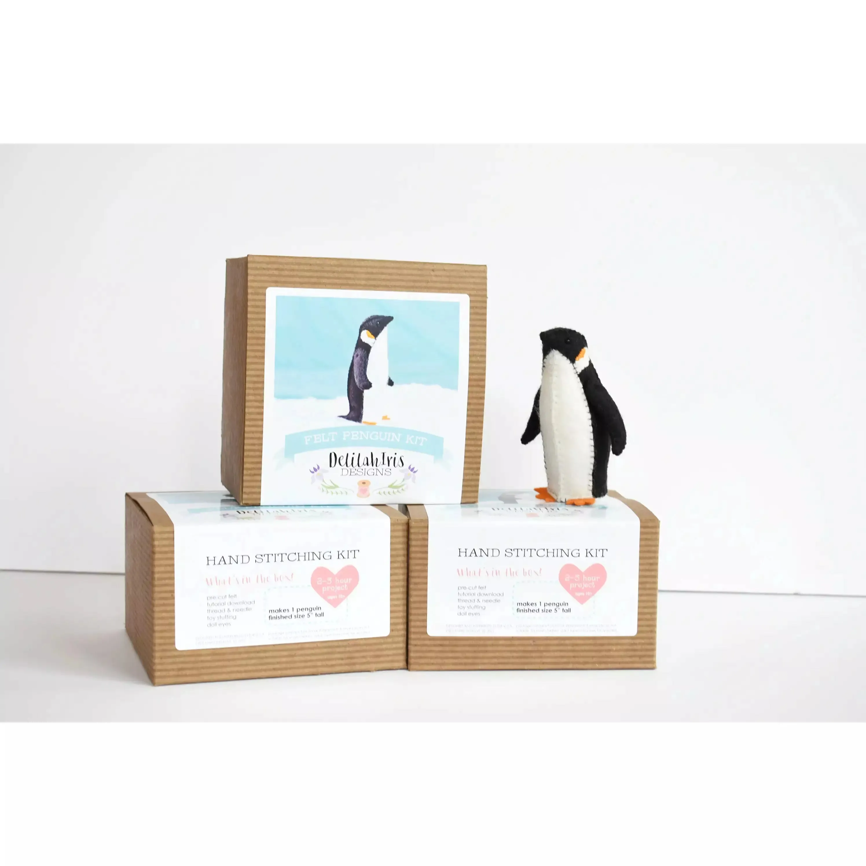 DelilahIris Designs ~ Felt Penguin Sewing Kit