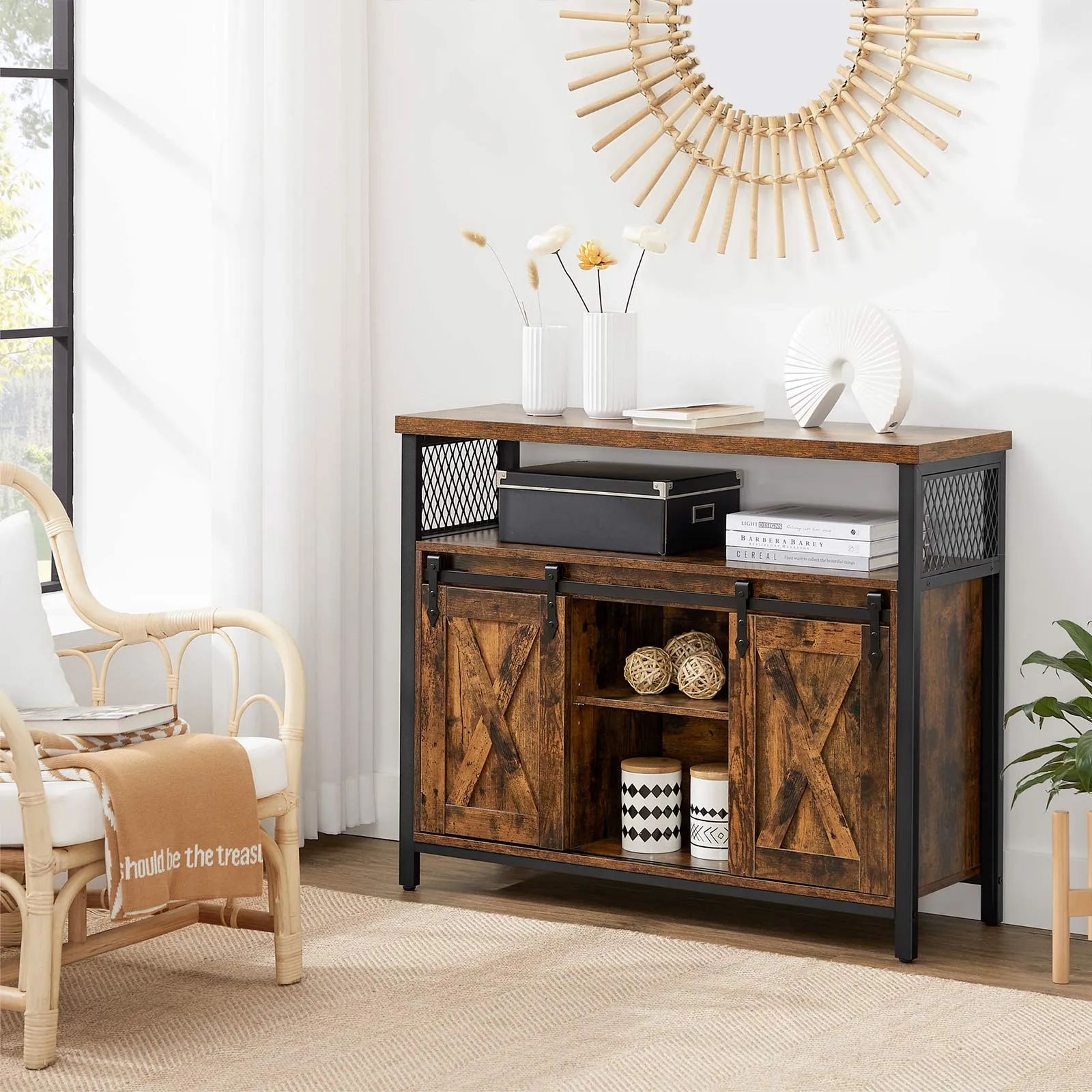 Dining Sideboard with Barn Doors