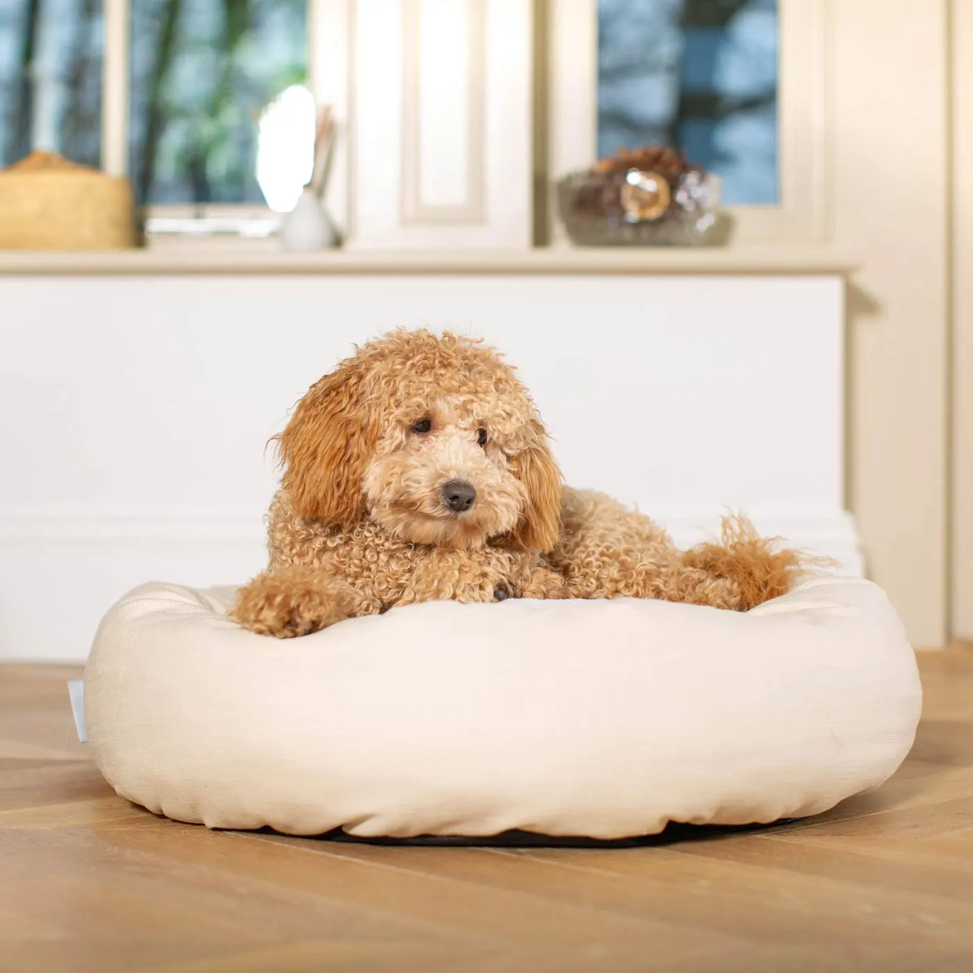 Donut Bed With Removable Covers in Savanna Bone by Lords & Labradors