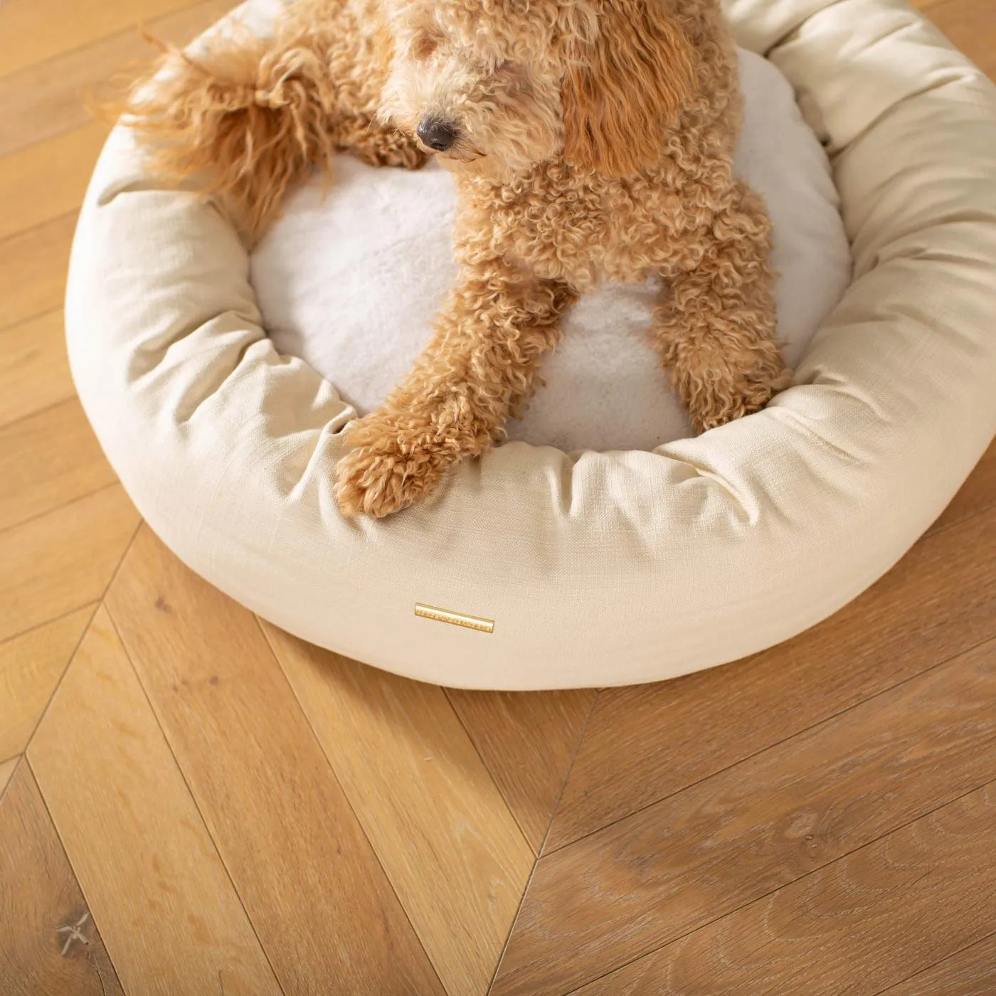 Donut Bed With Removable Covers in Savanna Bone by Lords & Labradors