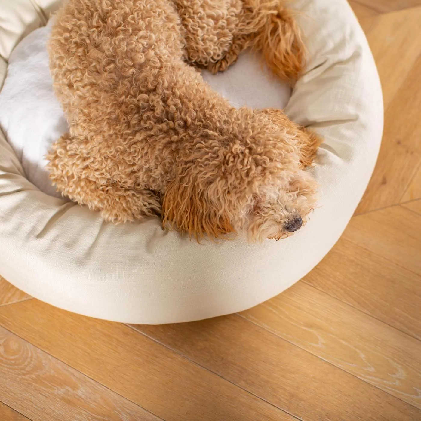 Donut Bed With Removable Covers in Savanna Bone by Lords & Labradors