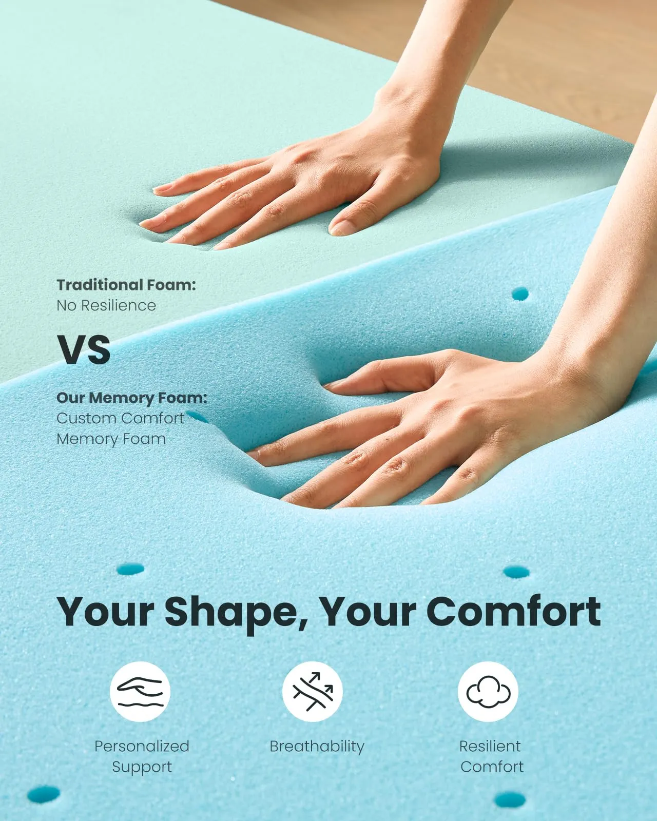 Dreamsmith 3 Inch Memory Foam Mattress Topper Full, Cooling Gel-Infused Bed Topper for Back Pain with Removable Soft Cover, CertiPUR-US Certified, Full