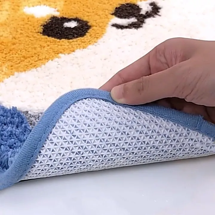 Elegant Blossom-Printed Anti-Slip Bath Mat