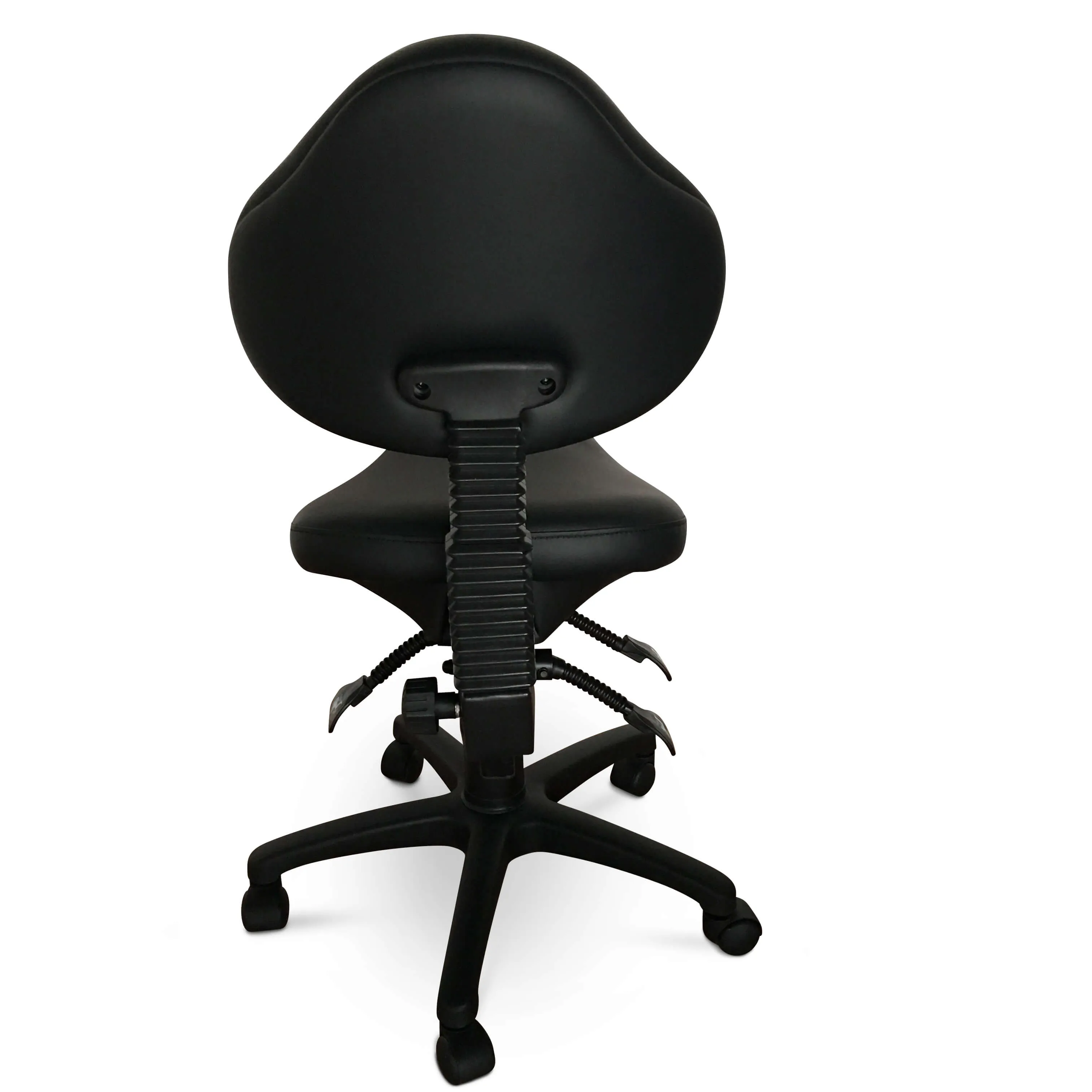 Ergonomic Saddle Stool with Adjustable Height and Backrest