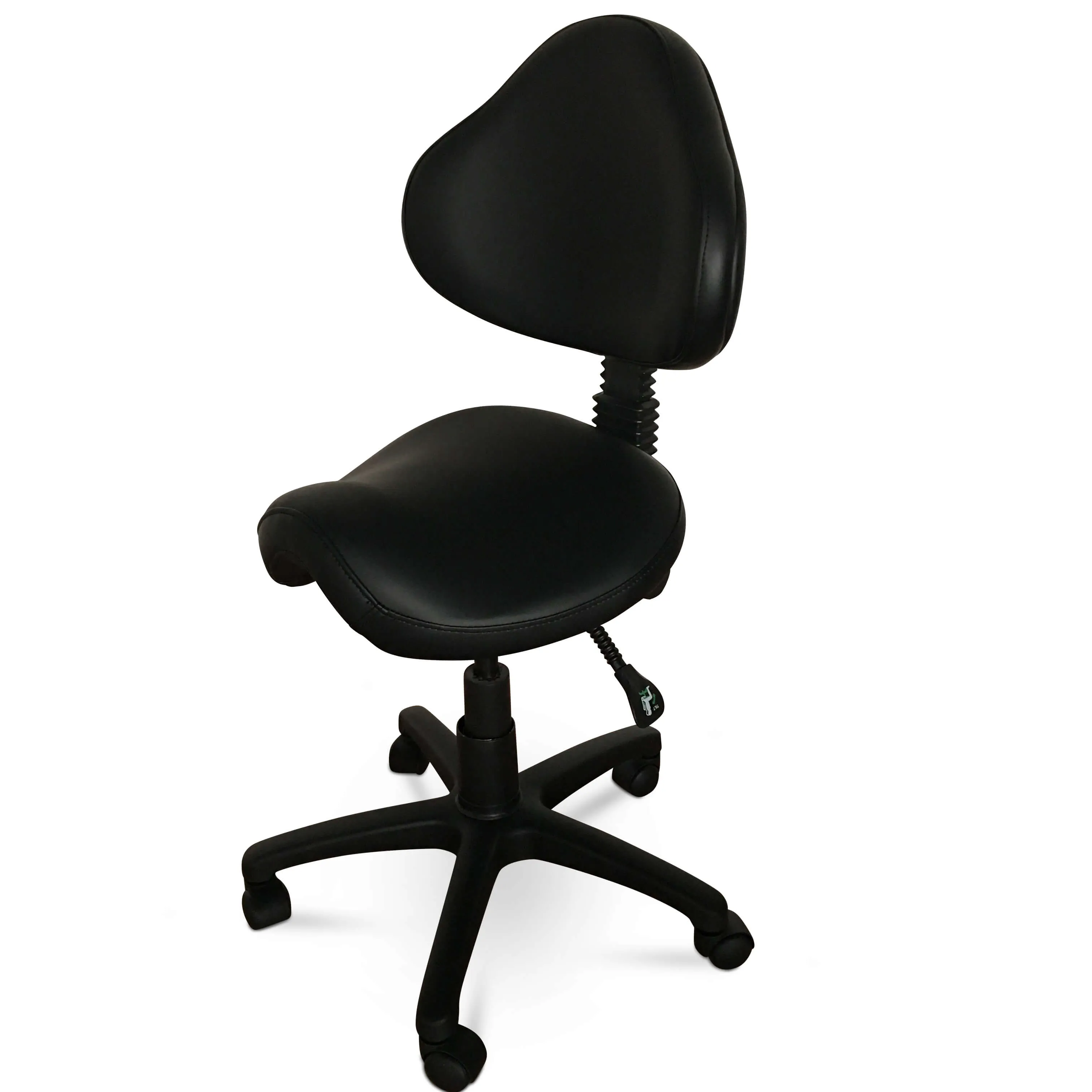 Ergonomic Saddle Stool with Adjustable Height and Backrest