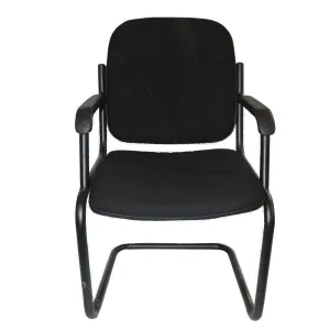 Euro Visitors Side Chair Arm Black (100kg Max)