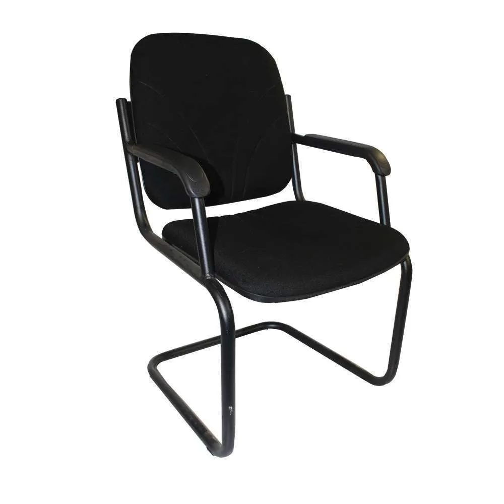 Euro Visitors Side Chair Arm Black (100kg Max)