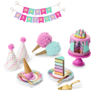 Extra Sweet Birthday Party Set for 18-inch Dolls