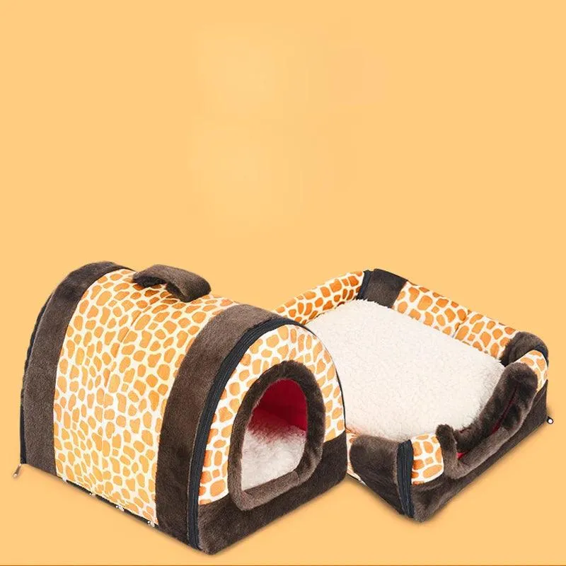 Foldable Cozy Pet House with Mat