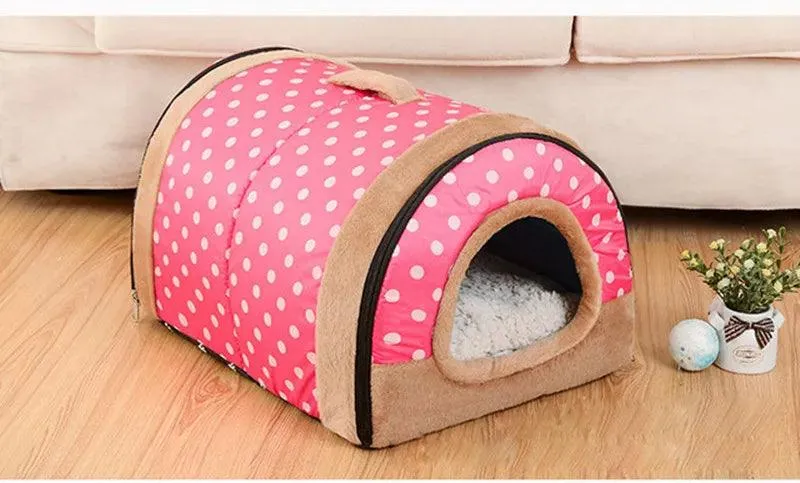 Foldable Cozy Pet House with Mat