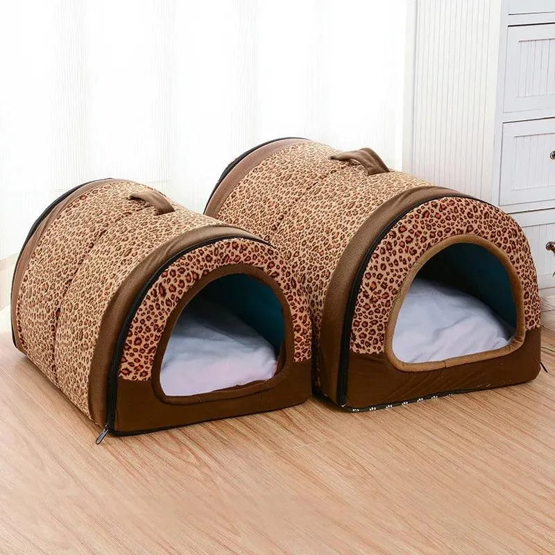 Foldable Cozy Pet House with Mat