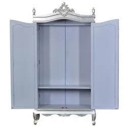 French wardrobe armoire with full mirrored doors