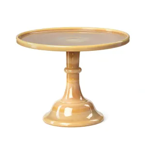 Glass Cake Plate - 10in Caramel