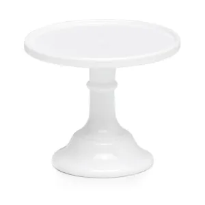 Glass Cake Plate - 6in Milk