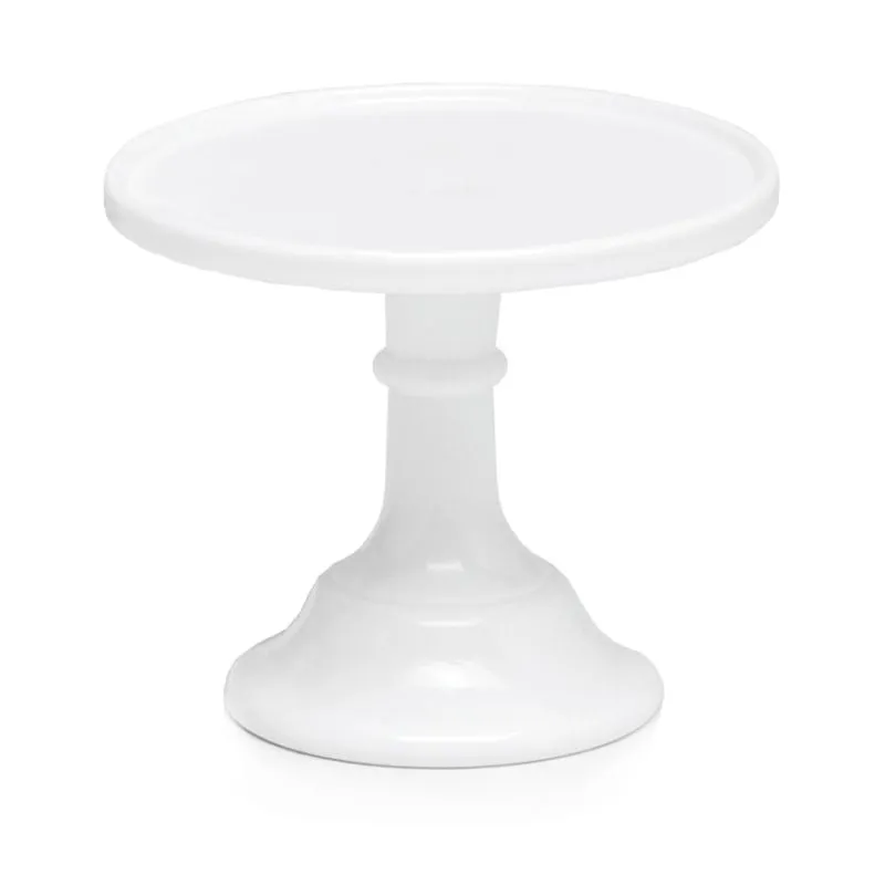 Glass Cake Plate - 6in Milk