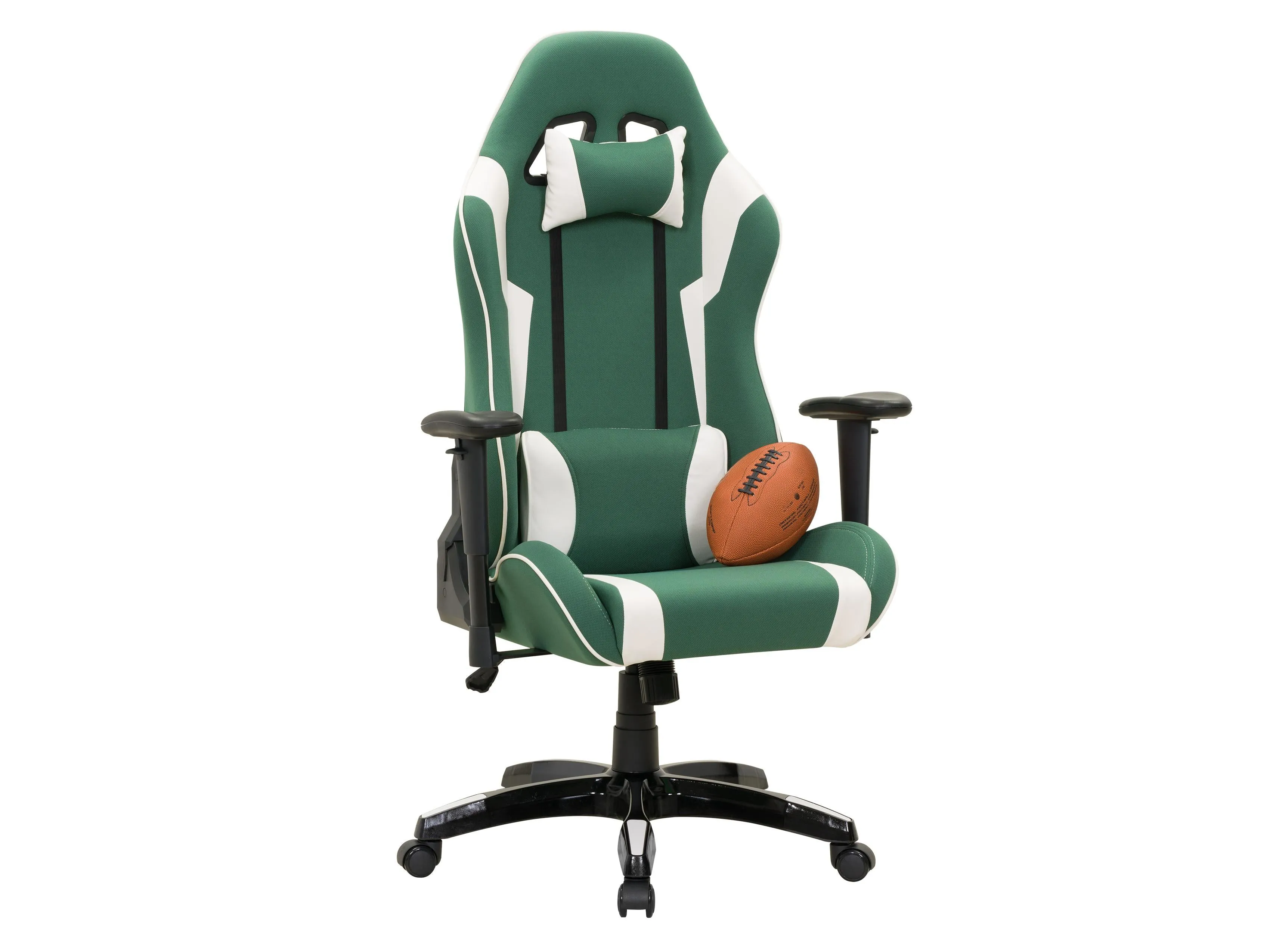 Green and White Gaming Office Chair