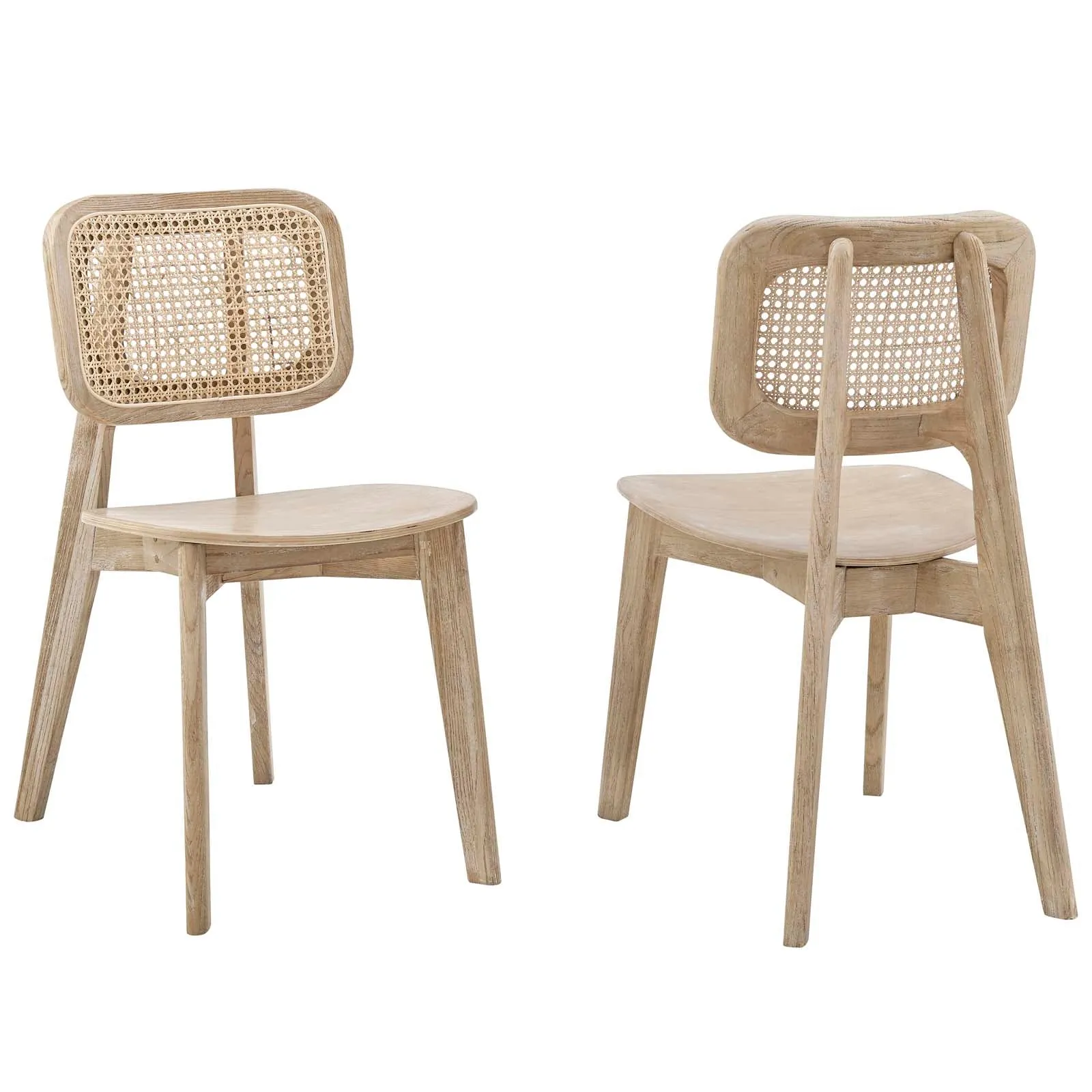 Habitat Wood Dining Side Chair Set of 2 Gray EEI-6077-GRY