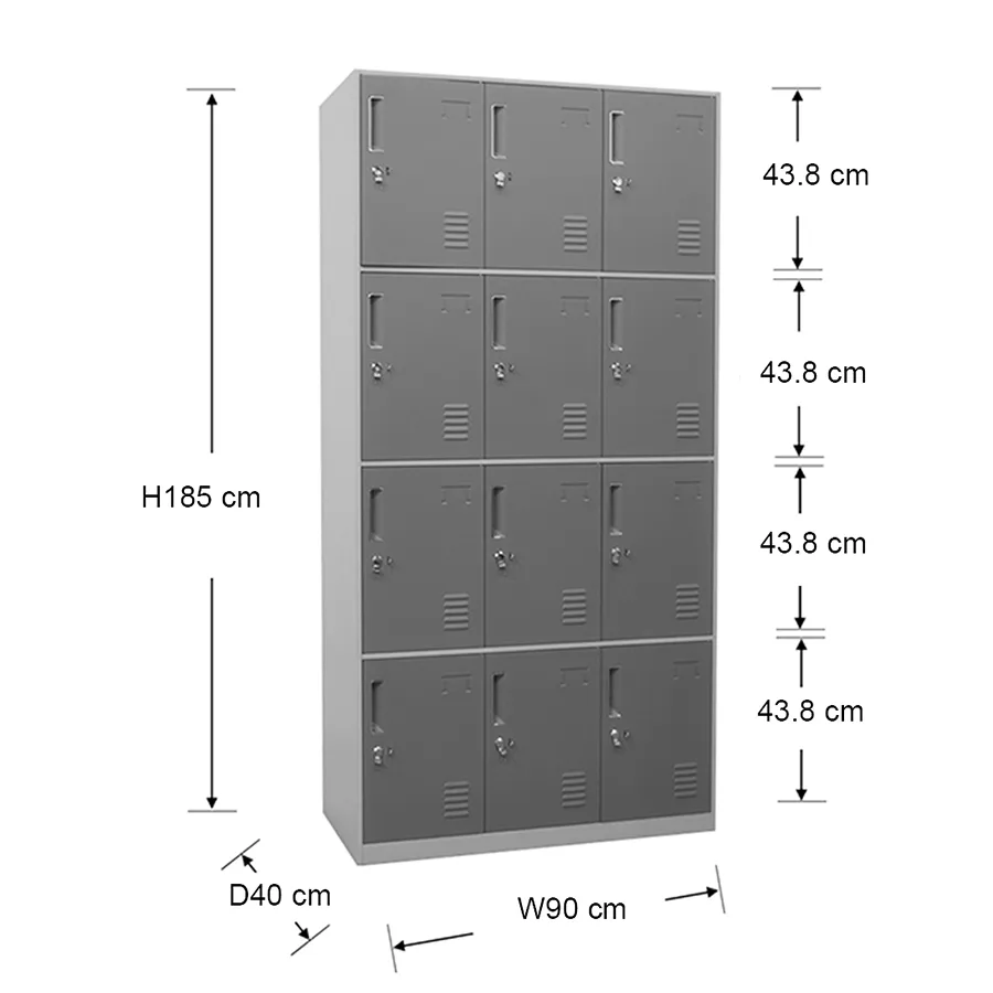 Hanley 12 Door Metal Locker