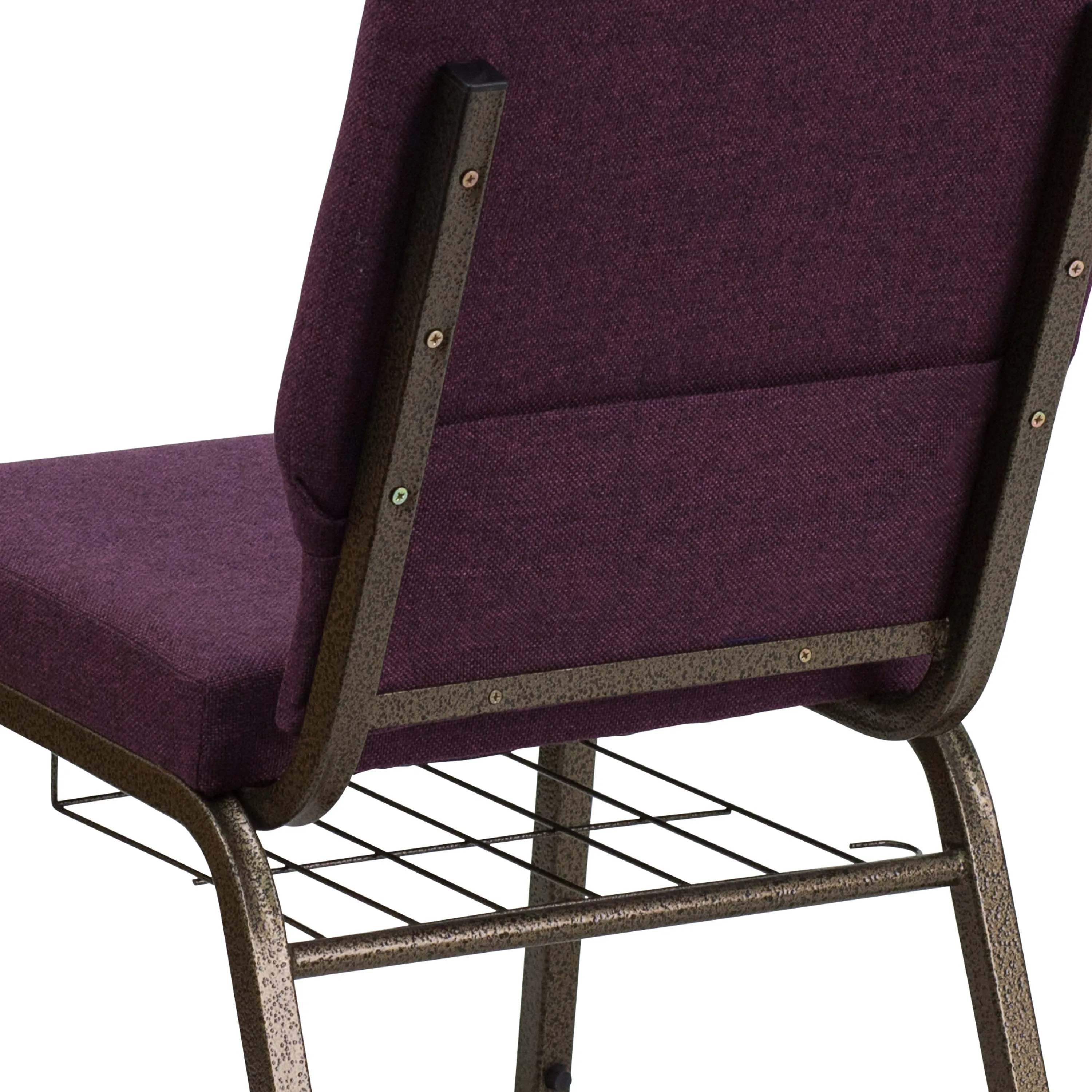 HERCULES Series 18.5''W Church Chair with Book Rack