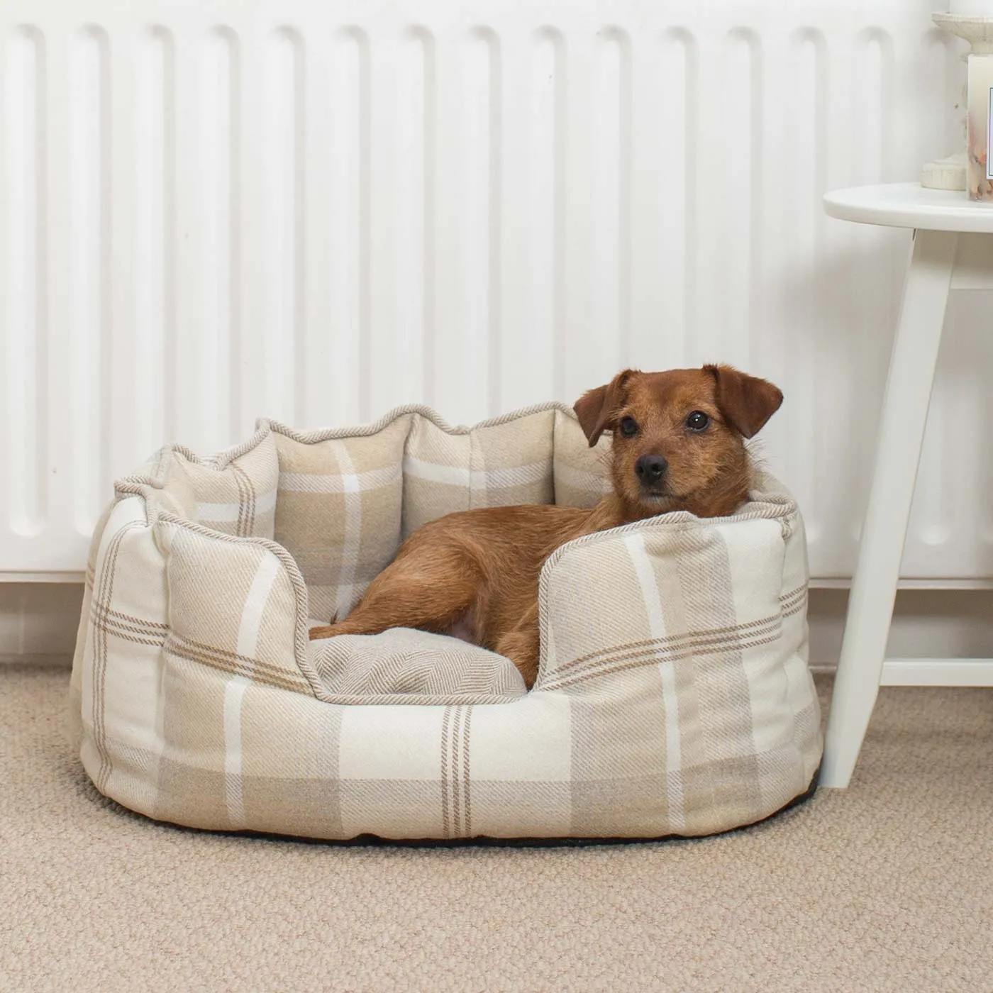 High Wall Bed in Balmoral Natural Tweed by Lords & Labradors