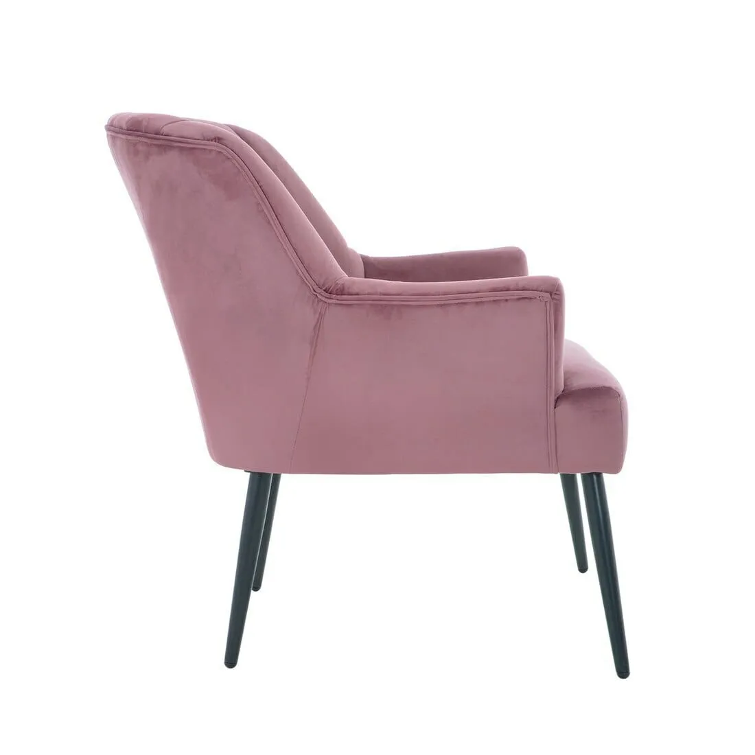 Hodge & Hodge Oyster Shape Armchair With Velvet Style Cover